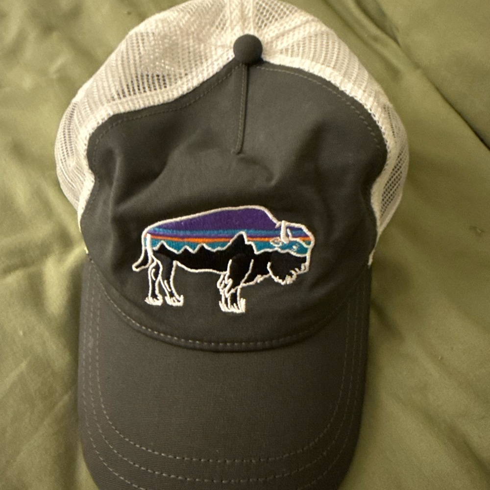 Patagonia Black and White Trucker Hat